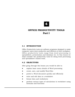 Office Productivity Tools (Part I) (3.13 MB)