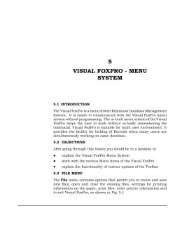 Lesson-5 Visual FoxPro - Menu System (759 KB)