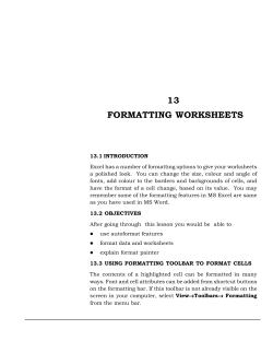 Lesson-13 Formatting Worksheets (132 KB)