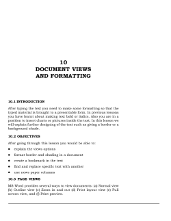 Lesson-10 Document Views and Formatting (268 KB)