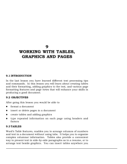 Lesson-9 Working with Tables, Graphics and Pages (171 KB)