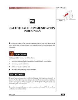 Face to face Communication in Business (107 KB)