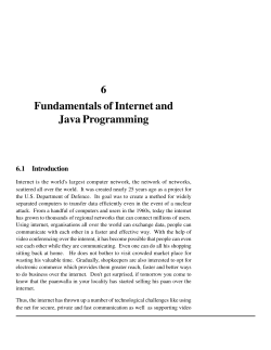 Lesson 6: Fundamentals of Internet and Java Programming (140 KB)