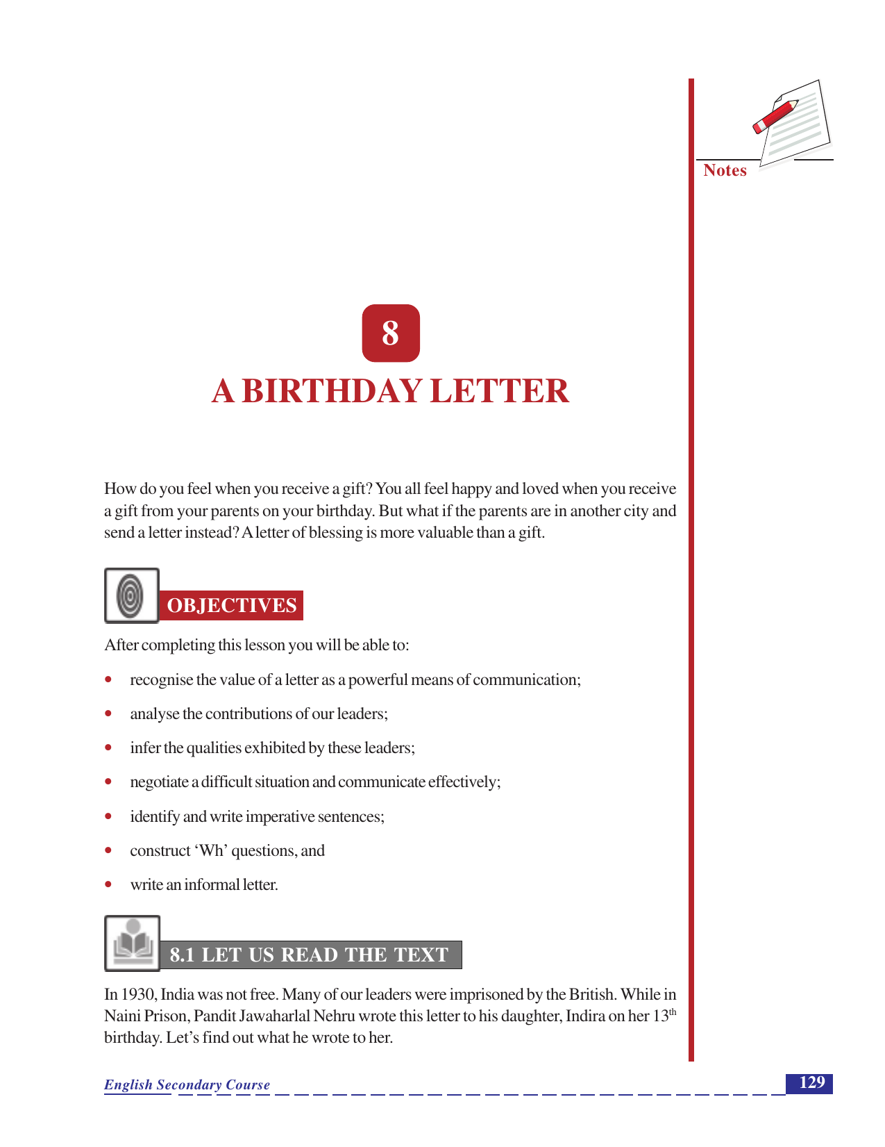 A Birthday Letter Jawaharlal Nehru A Birthday Letter (162 Kb)