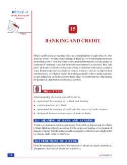 15. Banking and Credit (534 KB)