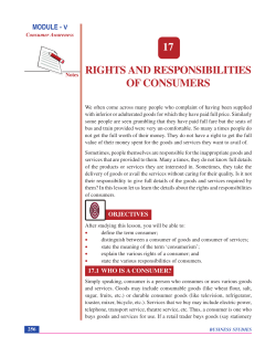 Lesson 17. Rights and Responsibilities of Consumers (98 KB)