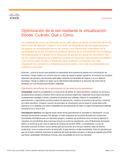 Optimizaci�n de la red mediante virtualizaci�n: �d�nde, cu�ndo, qu� y c�mo?
