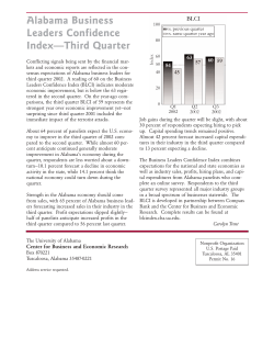 Alabama Business Leaders Confidence Index - Third Quarter 2002