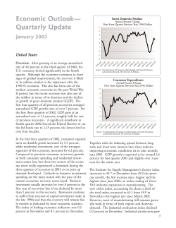 Economic Outlook - Quarterly Update January 2003