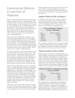Commuting Patterns In and Out of Alabama