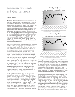 Economic Outlook - Third Quarter 2003