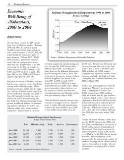 Economic Well-Being of Alabamians, 2000 to 2004