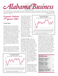 Economic Outlook - Third Quarter 2004