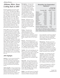 Alabama Metro Areas: Looking Back at 2004 and Redefining