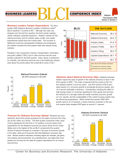 Alabama Business Leaders Confidence Index: Third Quarter 2005