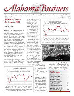 Economic Outlook - Fourth Quarter 2005