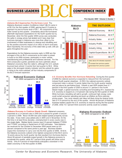 Alabama Business Leaders Confidence Index: First Quarter 2006