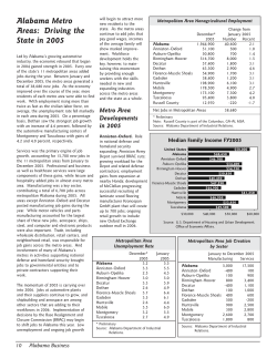 Alabama Metro Areas: Driving the State in 2005