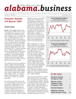 Economic Outlook - Third Quarter 2006