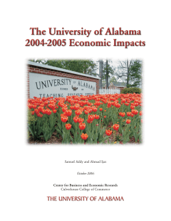 The University of Alabama 2004-2005 Economic Impacts