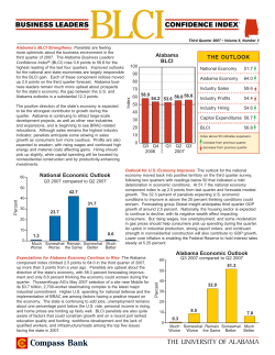 Alabama Business Leaders Confidence Index: Third Quarter 2007