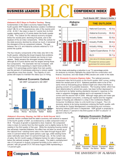 Alabama Business Leaders Confidence Index: Fourth Quarter 2007