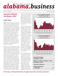 Economic Outlook - Fourth Quarter 2007