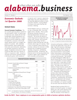 Economic Outlook - First Quarter 2008