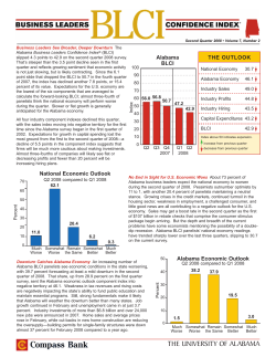 Alabama Business Leaders Confidence Index: Second Quarter 2008