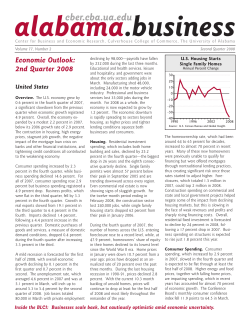Economic Outlook - Second Quarter 2008