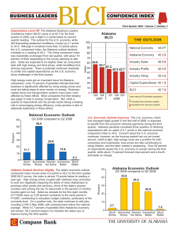 Alabama Business Leaders Confidence Index: Third Quarter 2008