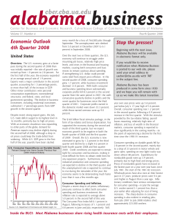 Economic Outlook - Fourth Quarter 2008