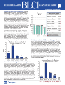 Alabama Business Leaders Confidence Index: First Quarter 2009