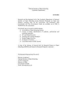 NIOS invites Research Proposals on Open and Distance Learning (189 KB)