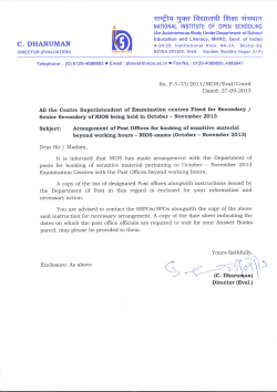 List of Post Office to be opened beyond working hours for Oct 2013 Exam (2.50 MB)