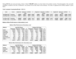 Academic Certification Report: Year 2013-14 (683 KB)
