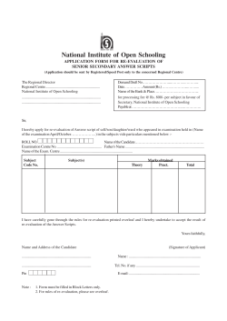 Form for Re-Evaluation of Answer Script for Sr. Secondary only (99 KB)