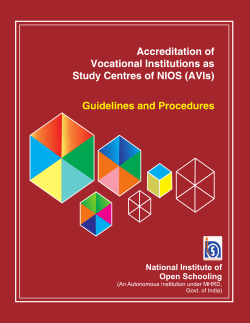 Guidelines and Procedures for Accreditation Vocational Institutions as study Centres (4800 KB)