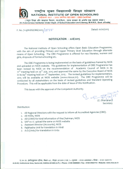 Notification and Revised GUIDELINES AND STANDARD OPERATING PROCEDURE for OBE dated 01.10.2015 (1.06 MB)