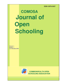 COMOSA Journal of Open Schooling - Vol I, No 1, July-December 2010 (470 KB)