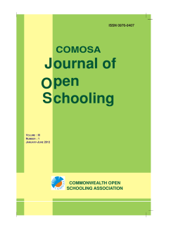 COMOSA Journal of Open Schooling - Vol III, No 1, January-June 2012 (261 KB)