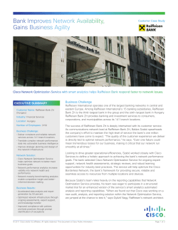 Bank Improves Network Availability, Gains Business Agility