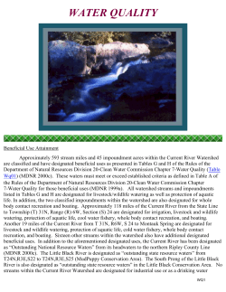 Current River Water Quality and Use