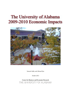 The University of Alabama 2009-2010 Economic Impacts