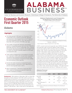 First Quarter 2015 (pdf)