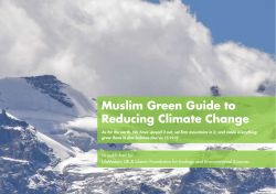 Muslim Green Guide to Reducing Climate Change