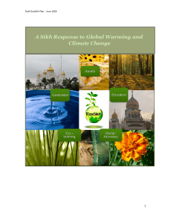 EcoSikh Plan: A Sikh Response to Global Warming and Climate Change