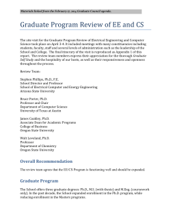 Graduate Program Review of EE and CS