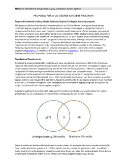 Proposal for a Co-degree Master's Program