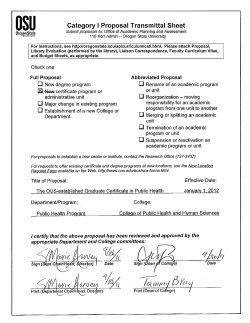 Graduate Certificate in Public Health